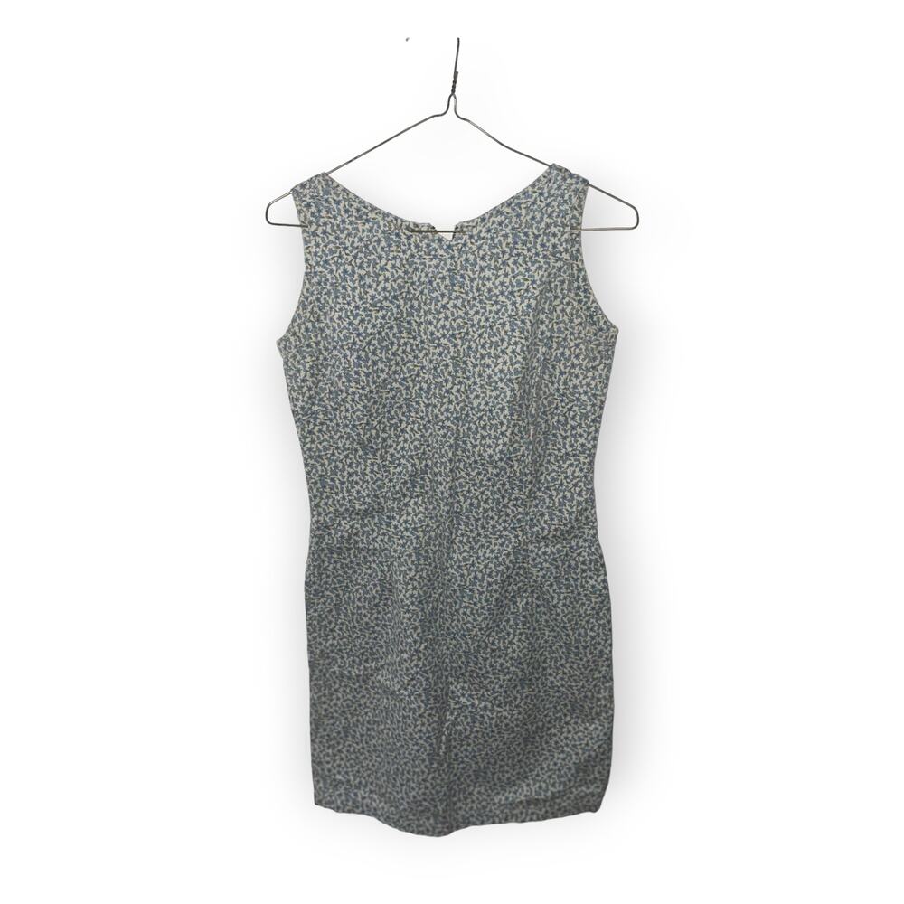 LIZ CLAIBORNE 100% Cotton Blue Sheath Dress Sz 2P EUC0.
